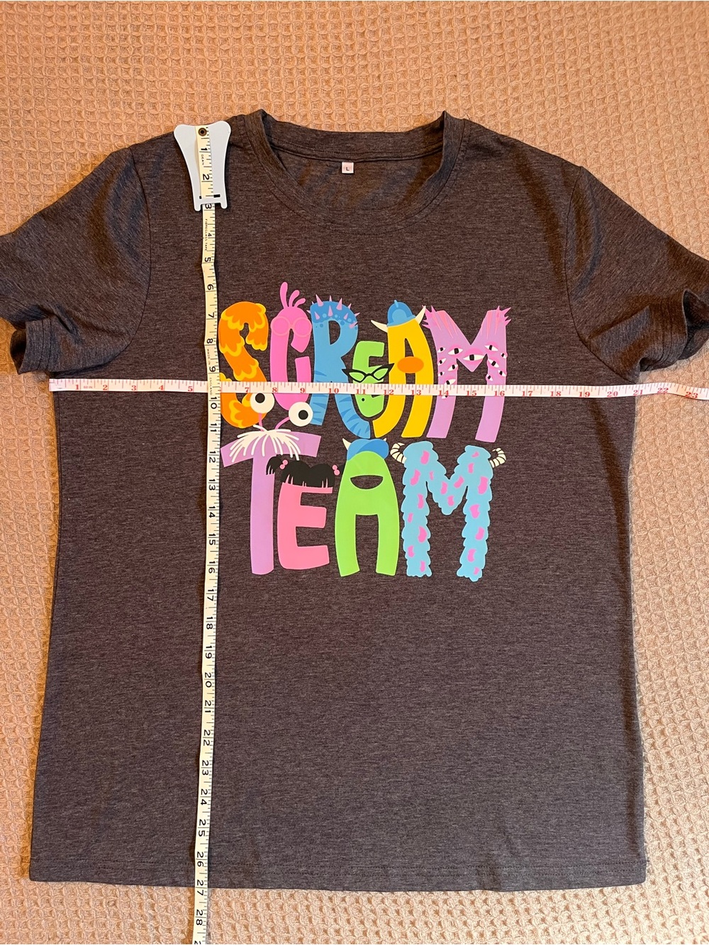Halloween Scream Team Monster Letters
Graphic Tee Heather Charcoal Size L - Picture 4 of 5